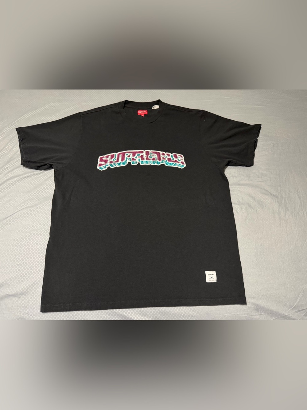 Size XXL - Supreme Block Arc S/S Tee Shirt Black   SS23